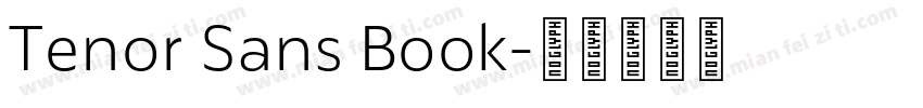 Tenor Sans Book字体转换